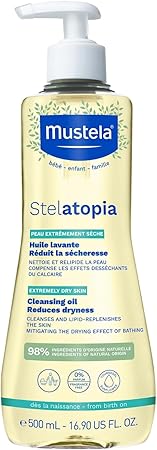 Mustela Stelatopia Eczema Prone Skin Cleansing Oil Natural Avocado & Sunflower Oil  500ml
