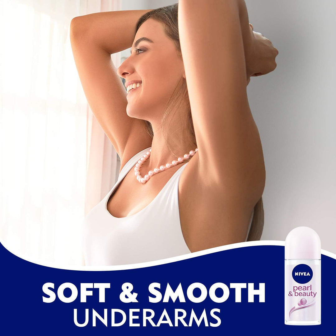 Nivea Antiperspirant Roll-on for Women, Pearl & Beauty Pearl Extracts, 50ml