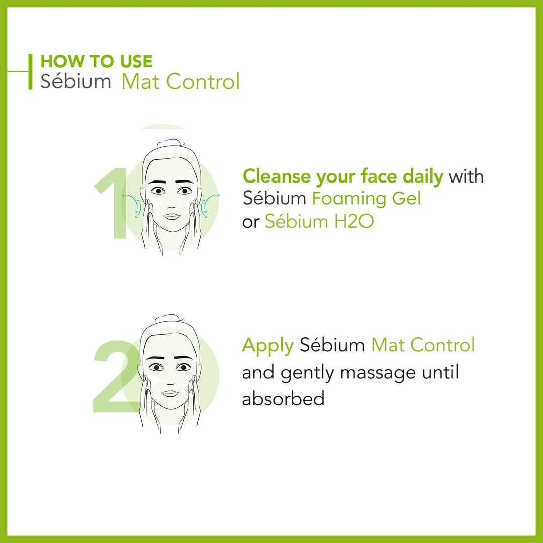 Sebium Mat Control Shine-Control Mattifying Moisturiser For Combination To Oily Skin, 30Ml, Default, 1 Fl Oz (
