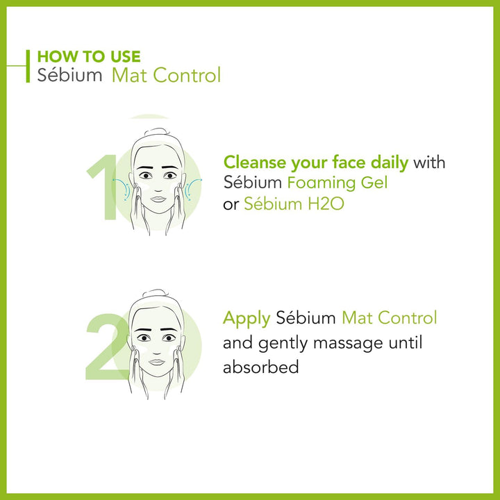 Sebium Mat Control Shine-Control Mattifying Moisturiser For Combination To Oily Skin, 30Ml, Default, 1 Fl Oz (