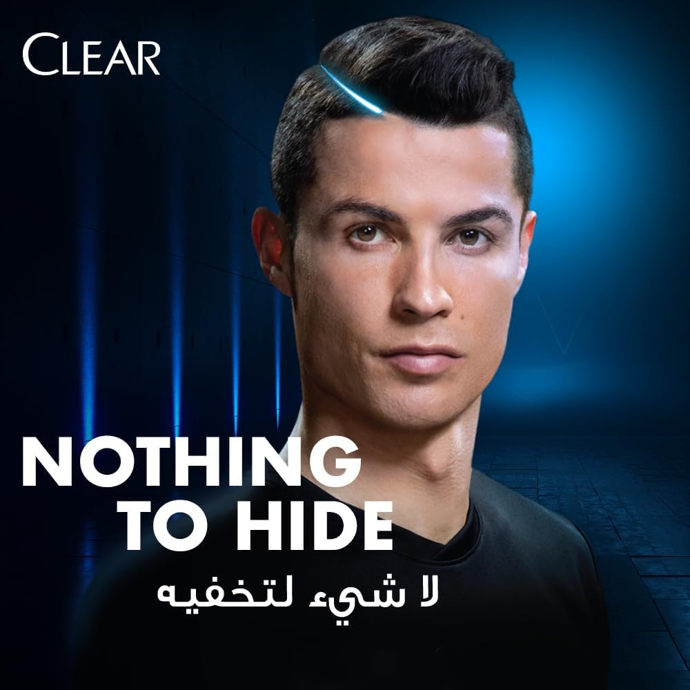 CLEAR MEN Complete Care 3in1 Shampoo, For Hair, Face & Body With Activated Charcoal, 900ml