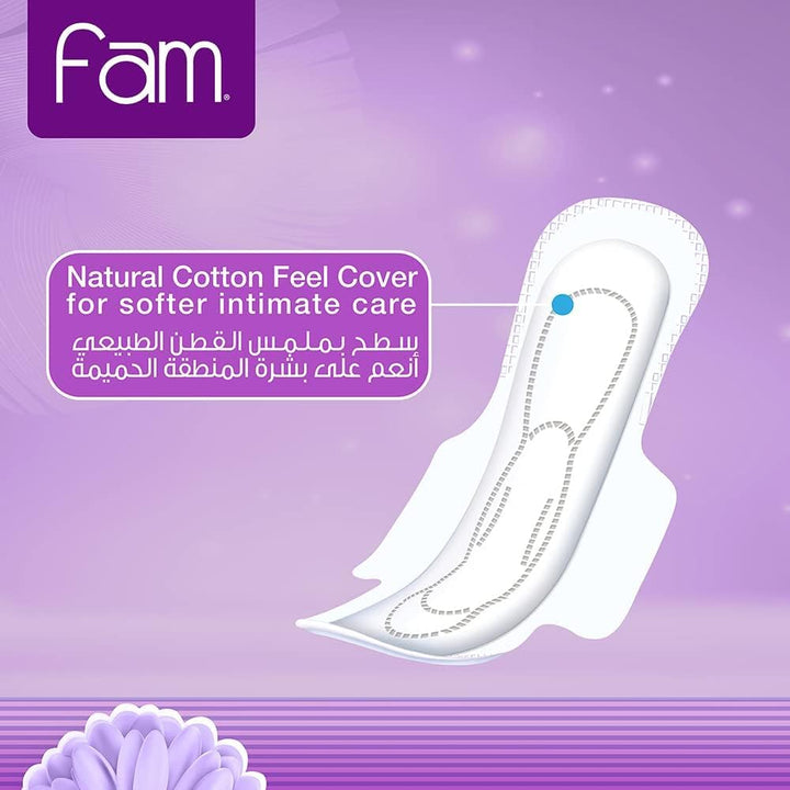 Fam Natural Cotton Feel Classic with Wings 30 Pads