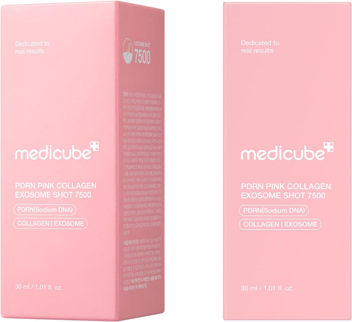 medicube PDRN Pink Collagen Exosome Shot Serum 7,500 PPM | Liquid Skin Booster | Exosome, Salmon DNA PDRN, Spicules | Uneven Skin Tone, Pore Care, Skin Texture | Korean Skin Care 1.01 fl.oz