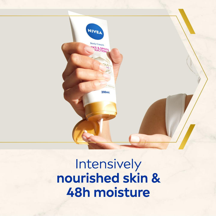 Nivea LUMINOUS 630 Marks and Spots Reduction Body Cream, Even Skin Tone, Reduced Visibility of Stretch Marks, Sun Blemishes