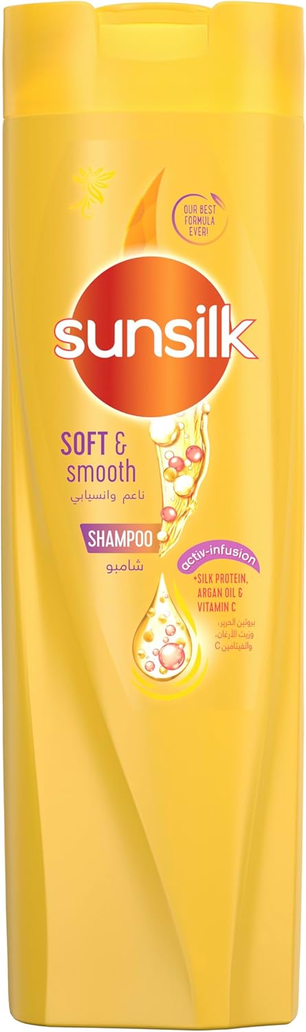 SUNSILK Shampoo Argan Oil & Vitamin C, 2 x 400ml