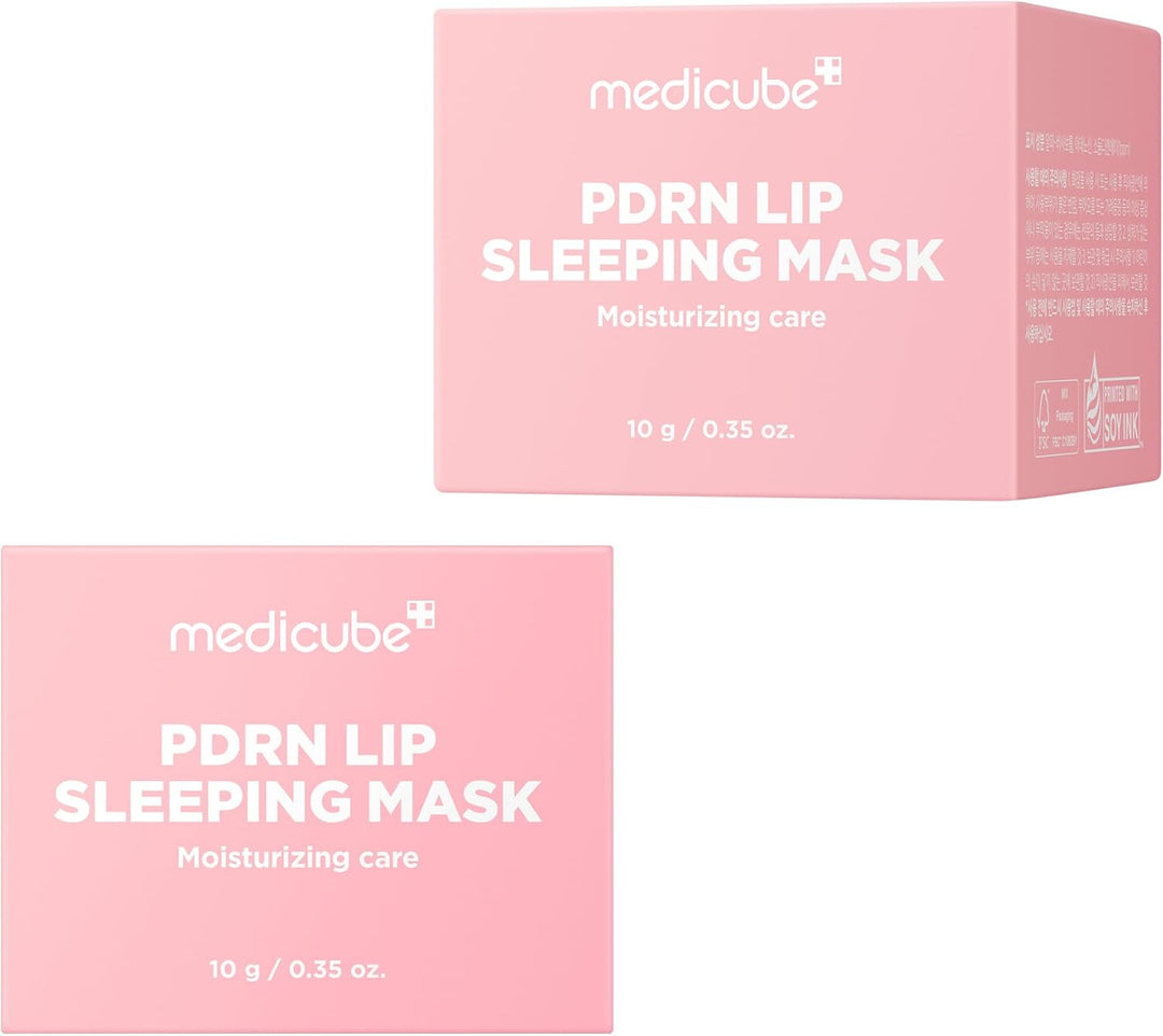 medicube PDRN lip sleeping mask glow balm | Salmon PDRN, Collagen, Shea Butter for Softer Lips, Long-lasting Moisture, Overnight and daily lip care, Korean Skincare 0.35 oz.
