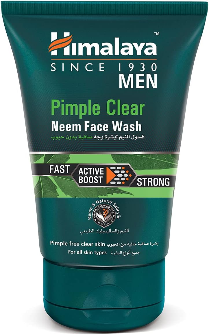 Pimple Clear Neem Face Wash Unclogs Pores and Acts Fast on Men's Pimples -100ml| No.1 Face Wash Brand in UAE