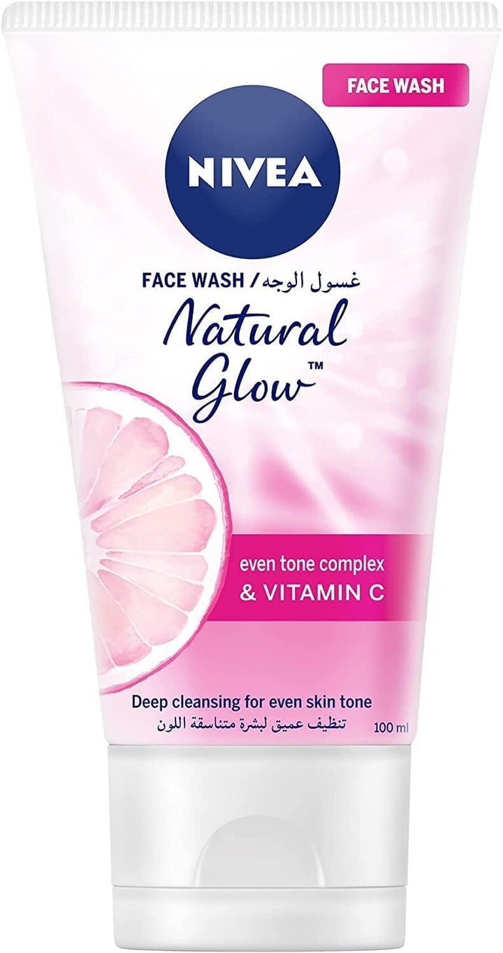 Nivea Face Wash Cleanser, Natural Glow, Even Skin Tone, 100ml