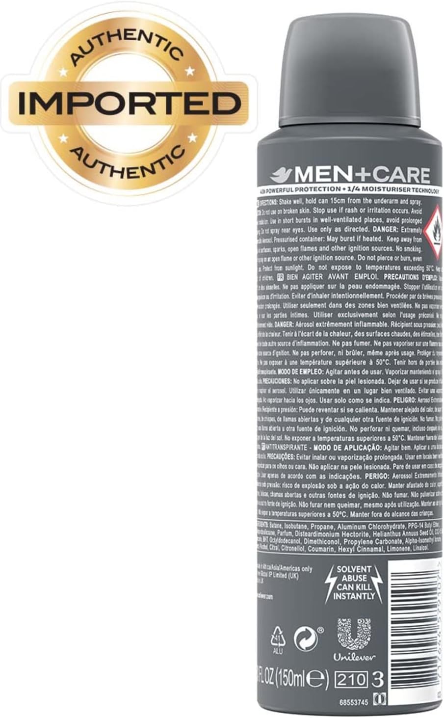 Dove Men+Care Clean Comfort Deodorant Spray 150ml
