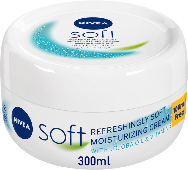 Nivea Soft Moisturizing Cream Face Body Hands 300ml