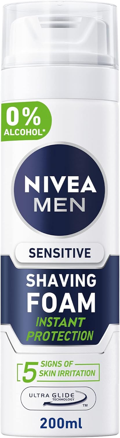 Nivea MEN Shaving Foam, Sensitive Chamomile & Hamamelis, 200ml