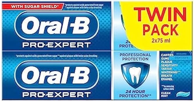 Oral-B Pro Expert Clean Mint Toothpaste, 2 x 75 g