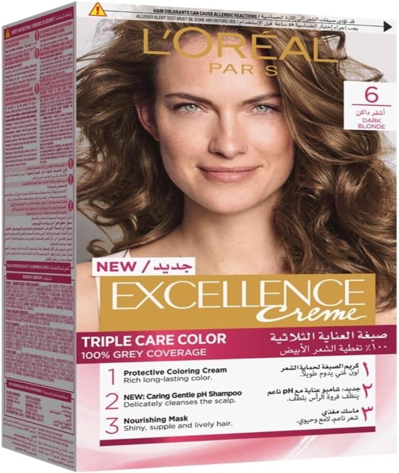 L’Oréal Paris Excellence Crème Permanent Hair Color, Dark Blonde 06