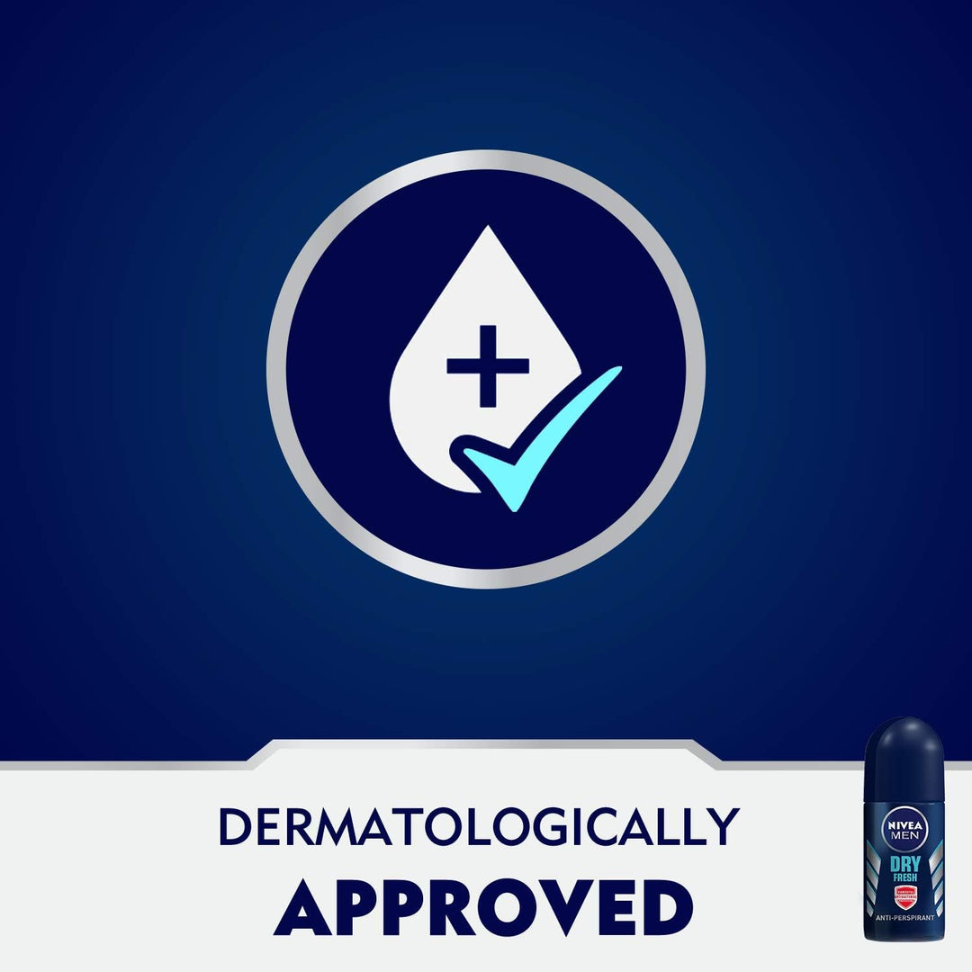 MEN Antiperspirant Roll-on for Men, 48h Protection, Dry Fresh Antibacterial, 50ml