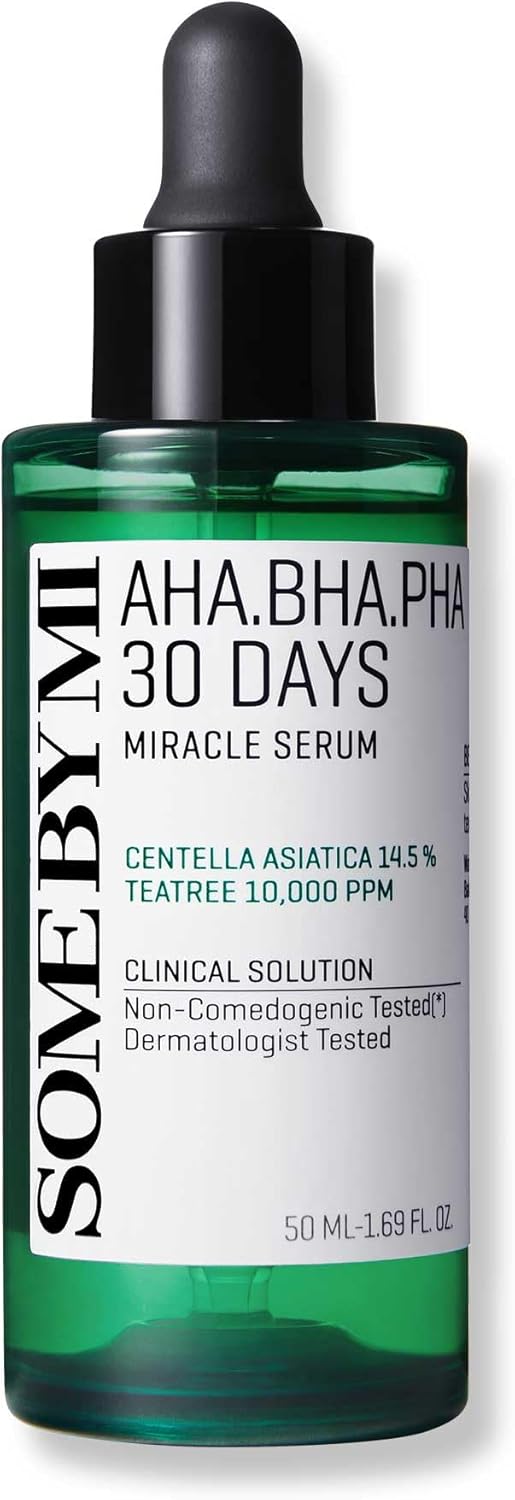 Some By Mi Aha Bha Pha 30 Days Miracle Face Serum | 50ml | Made From Tea Tree Leaf Water For Sensitive Skin | Daily Facial Serum For Sebum, Blemish Care & Remove Dead Cells