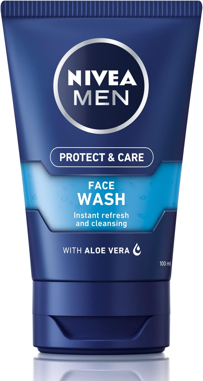 Nivea MEN Face Wash Cleanser, Protect & Care with Aloe Vera, 100ml