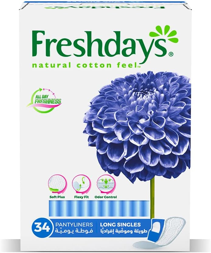 Freshdays daily liners long singles 34 pads
