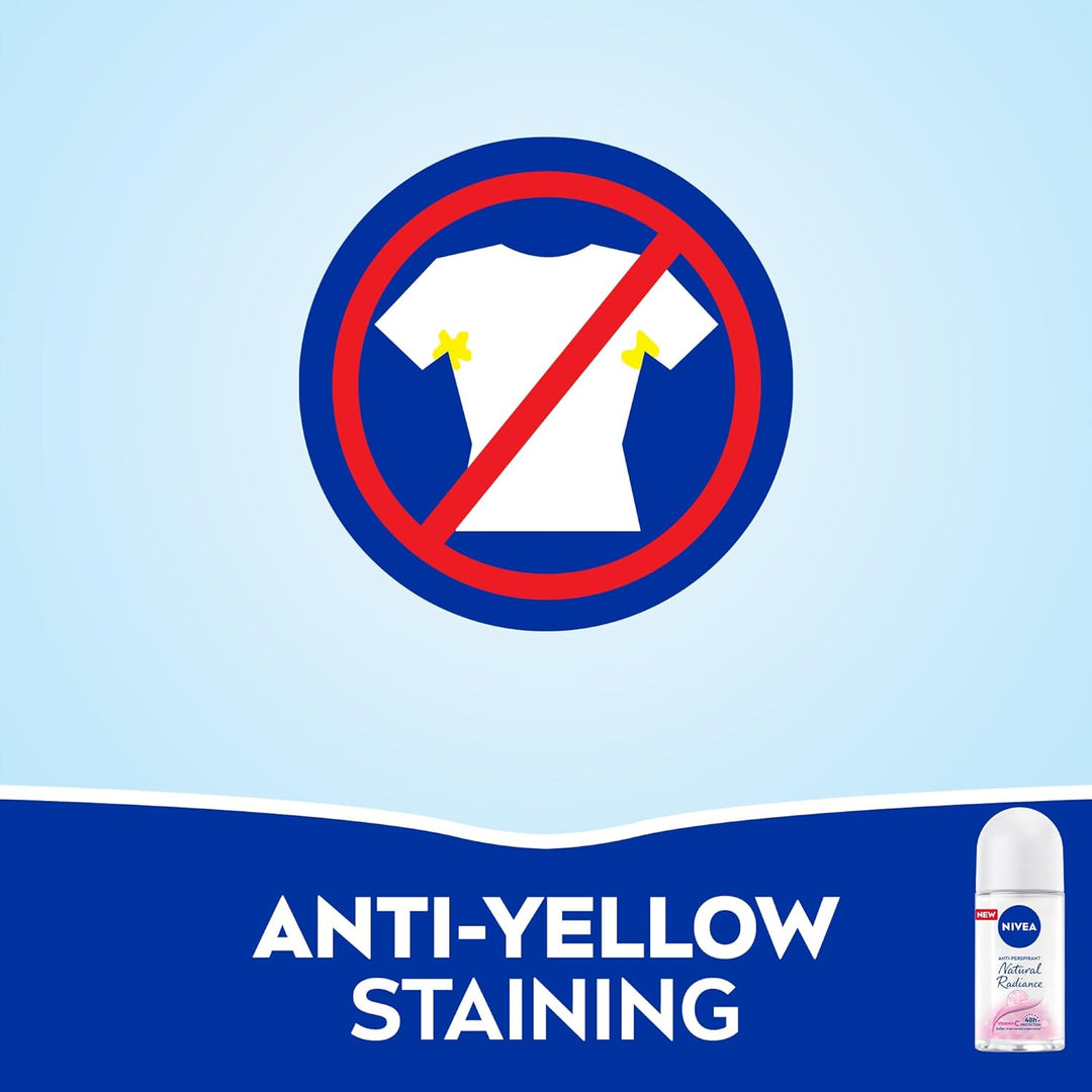 Nivea Antiperspirant Roll-on for Women, 48h Protection, Natural Radiance, 50ml