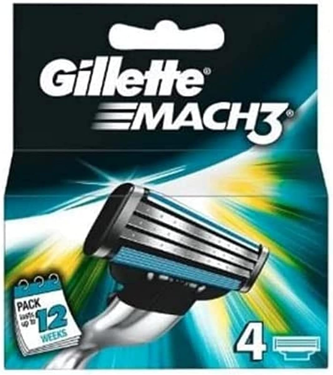 Gillette MACH 3 BLADES, Pack of 4