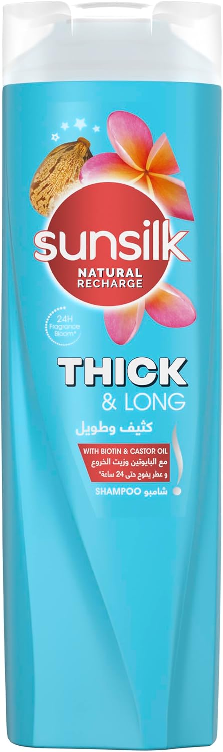 SUNSILK Noor Stars Shampoo, Nourishing Biotin & Castor Oil, 400ml