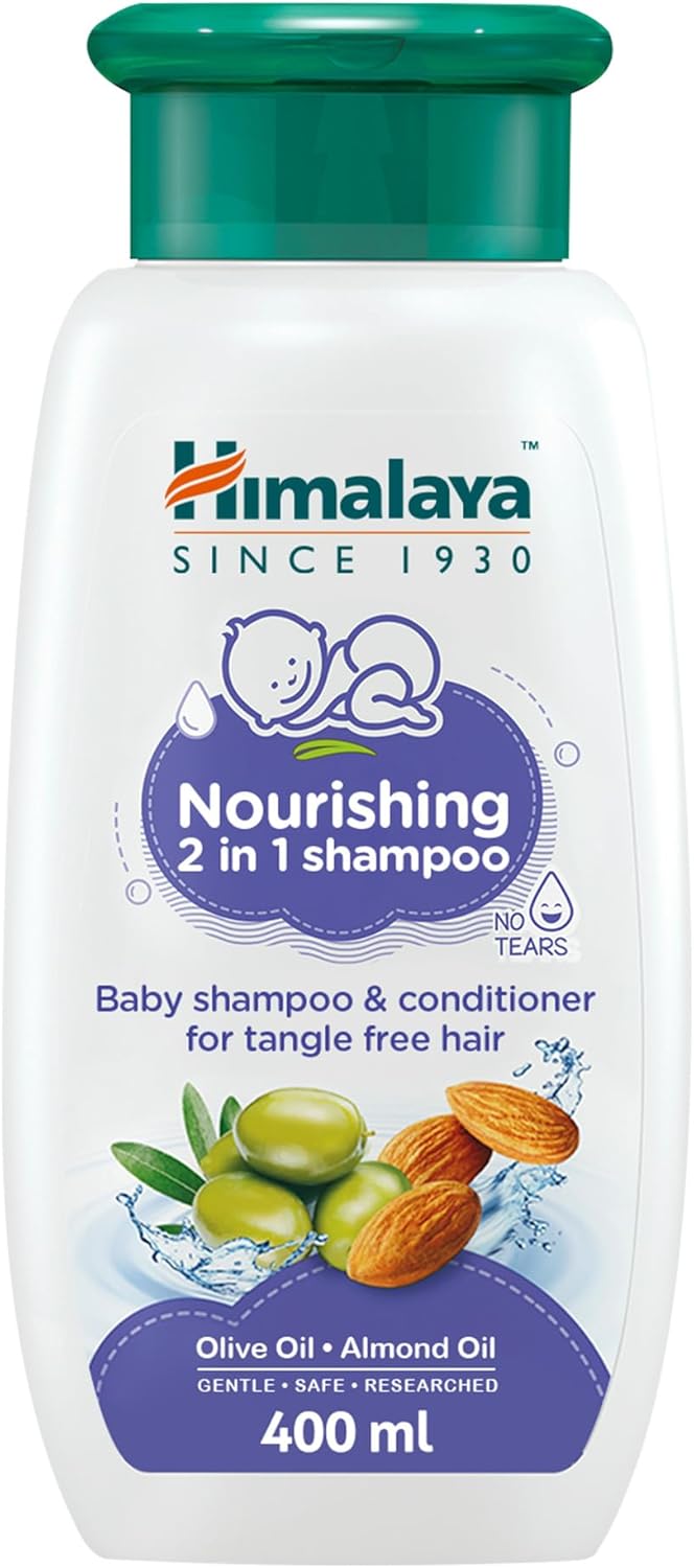 Himalaya No Tears 2in1 Nourishing Baby Shampoo & Conditioner with Olive & Almond Oils, 200ml