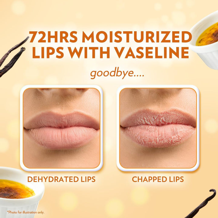 Vaseline Lip Care Crème Brulee Lip Balm Tub With Pure Jelly & Crème Brulee For Deliciously Kissable Lips| Nourishes & Protects Lips|