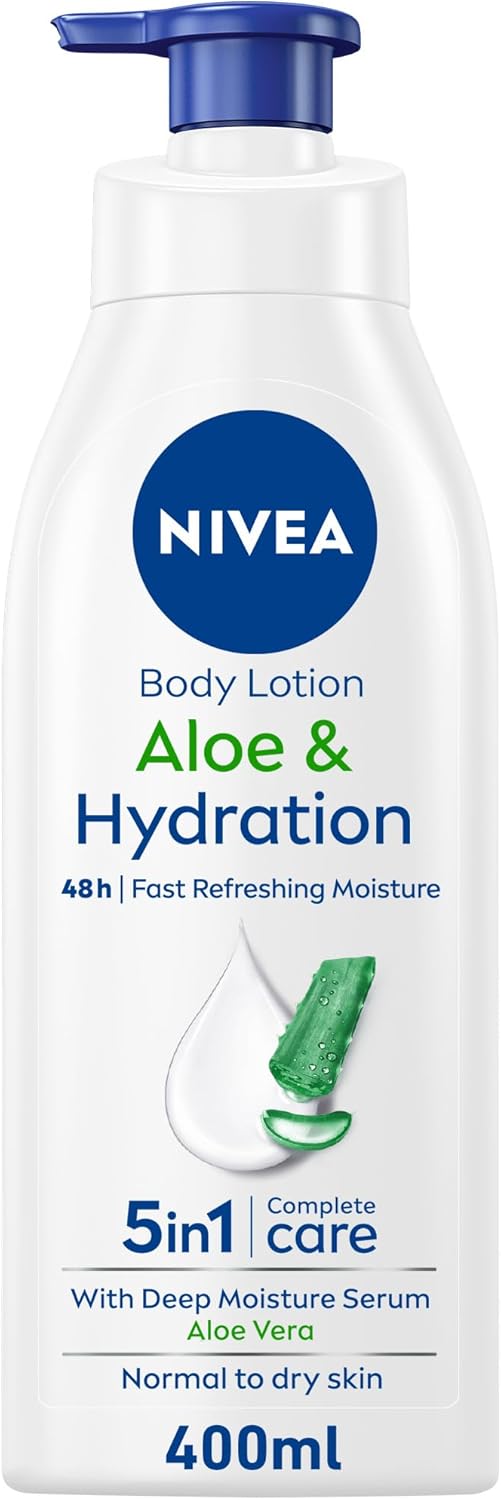 Nivea Body Lotion Hydration, Moisturizing Aloe Vera, Normal to Dry Skin, 400ml