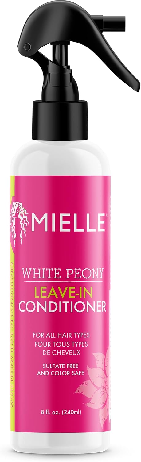 Mielle White Peony Sulfate-Free Leave-In Conditioner, Color Safe, 8 Ounces