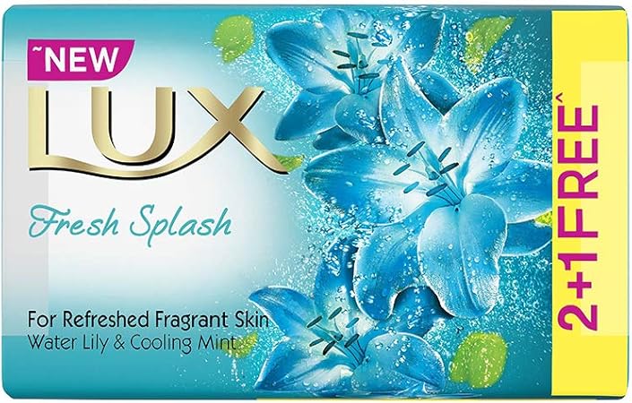 LUX Fresh Splash Cooling Mint & Sea Minerals Soap Bar, 3x100g