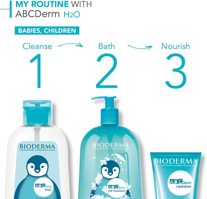 Bioderma Abcderm - Foaming Gel - Baby Wash - Gentle Cleanser - For The Delicate Skin Of Babies And Children