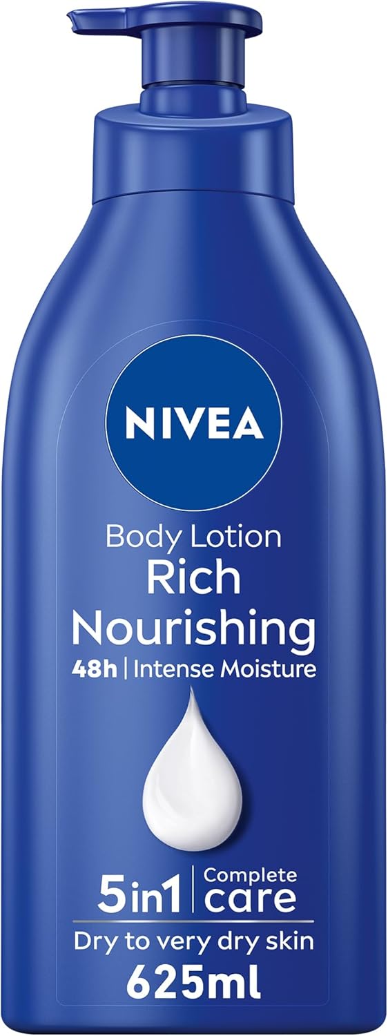 Nivea Body Lotion Dry to very Dry Skin, Rich Nourishing, Almond Oil & Vitamin E, 625ml