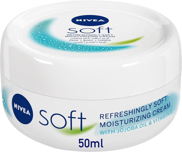 Nivea Soft Moisturizing Cream Face Body Hands 50ml