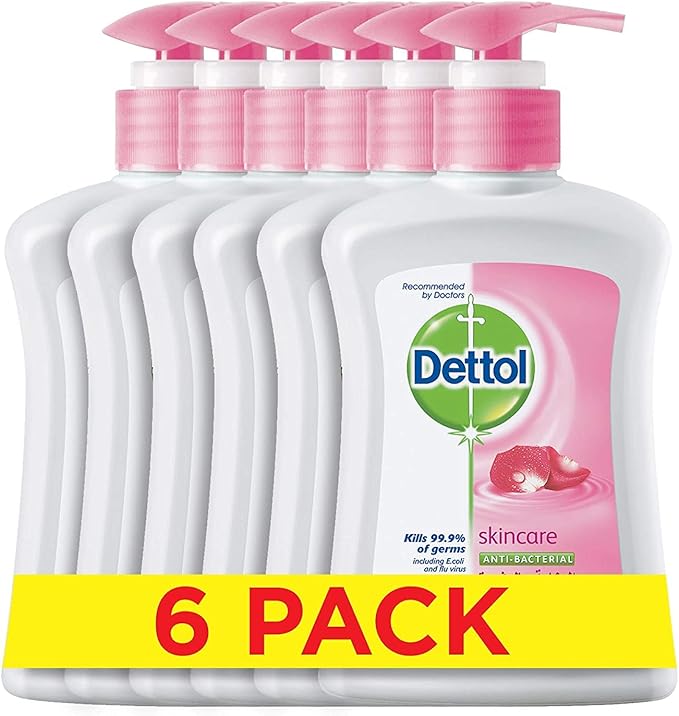 Dettol Skincare Hand Wash - Pack of 6 Pcs (6 x 210ml)