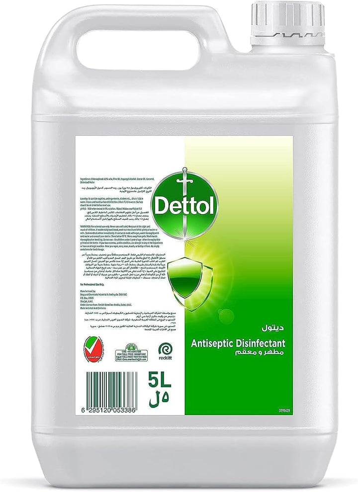 Dettol Antiseptic Antibacterial Disinfectant Liquid, 5L