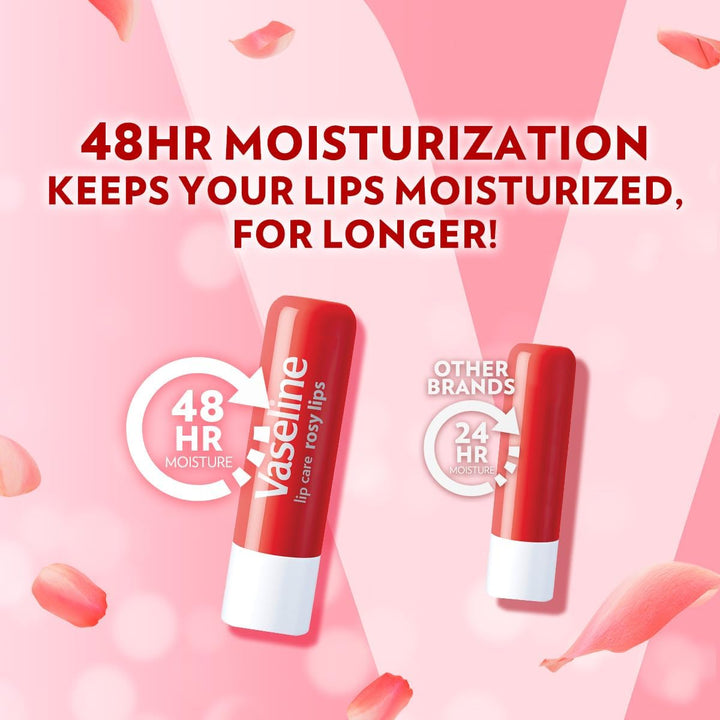 Vaseline Lip Therapy Rosy Lips Lip Balm With Pure Jelly & Light Rose Tint For Soft & Pink Lips| Nourishes & Protects Lips| Non-greasy Lip
