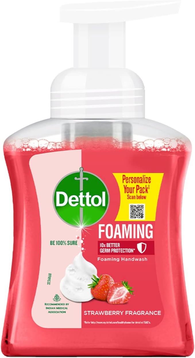 Dettol Foaming Handwash Pump -  250ml | Rich Foam | Moisturizing Hand Wash | Soft on Hands