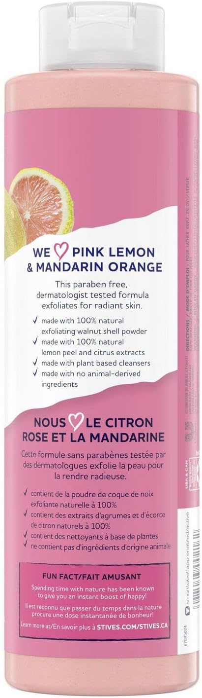 St Ives Exfoliating Body Wash Pink Lemon & Mandarin Orange 650ml 22 fl oz