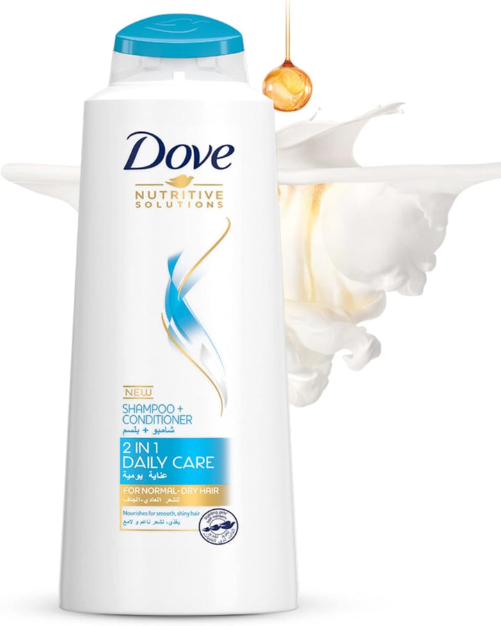 Dove 2 in 1 Shampoo and Conditioner for Dry Hair, Nourishing Care for up to 100 percent Softer Hair, 600ml