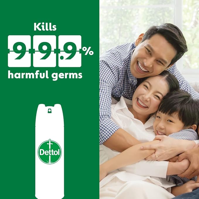 Dettol Morning Dew Antibacterial All in One Disinfectant Spray for use on Sofa, Car Seats, Kitchen Surfaces etc. (Kills 99.9% of Bacteria & Viruses), 450ml