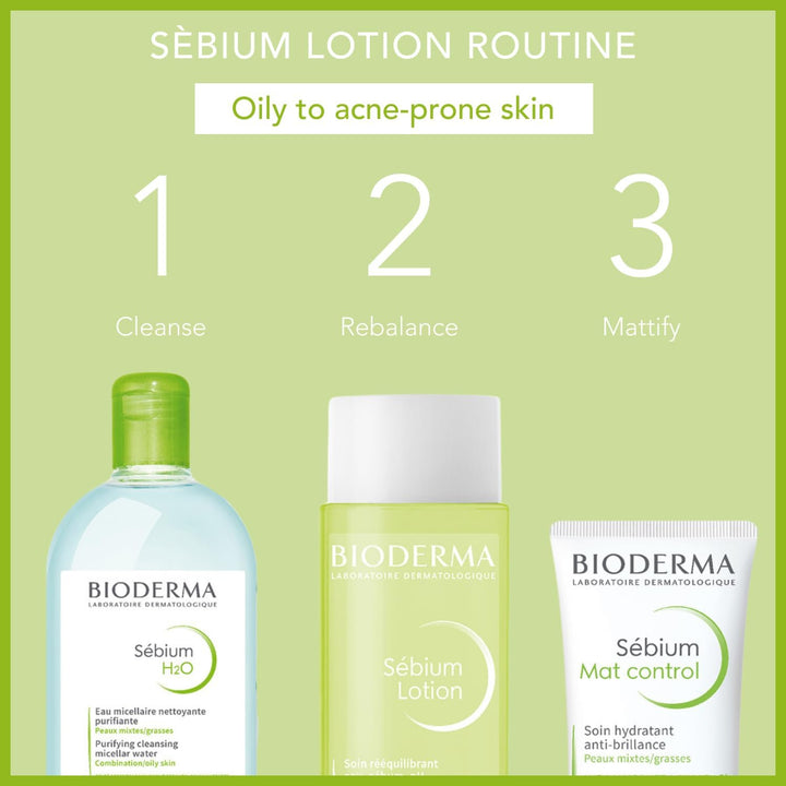 Sebium Lotion Rebalancing Water Oil for Combination to Oily Skin, 200ml