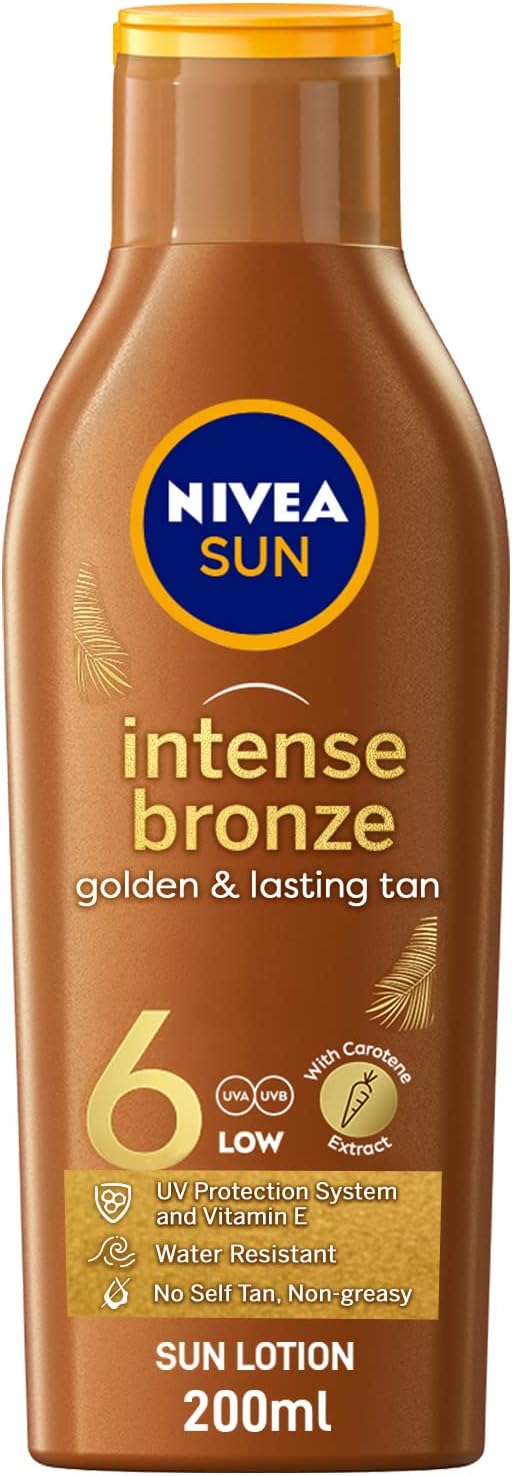 Nivea SUN Tanning Lotion, Carotenne, Vitamine E, SPF 6, 200ml