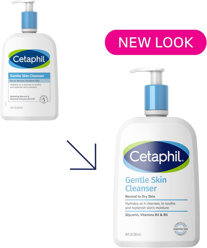 CetaPhil Face Wash by , Hydrating Gentle Skin Cleanser for Dry to Normal Sensitive Skin, NEW 20 oz, Fragrance Free, Soap Free and Non-Foaming