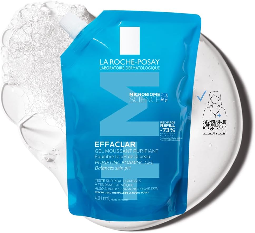 La Roche-Posay Effaclar Acne Purifying Foaming Gel cleanser for Oily Skin Refill 400ml