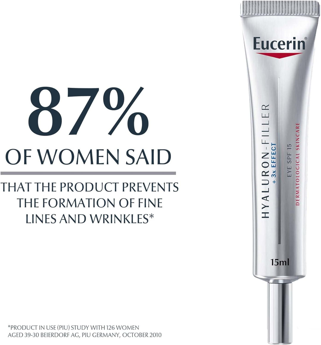 Eucerin Hyaluron Filler Anti-Aging Eye Cream with Hyaluronic Acid, Reduces Eye Wrinkles, 15ml