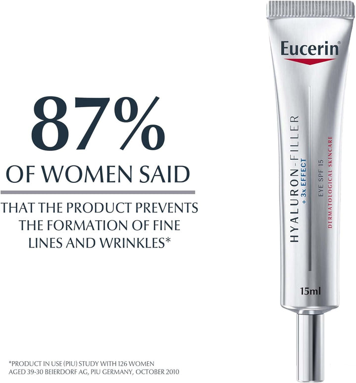 Eucerin Hyaluron Filler Anti-Aging Eye Cream with Hyaluronic Acid, Reduces Eye Wrinkles, 15ml