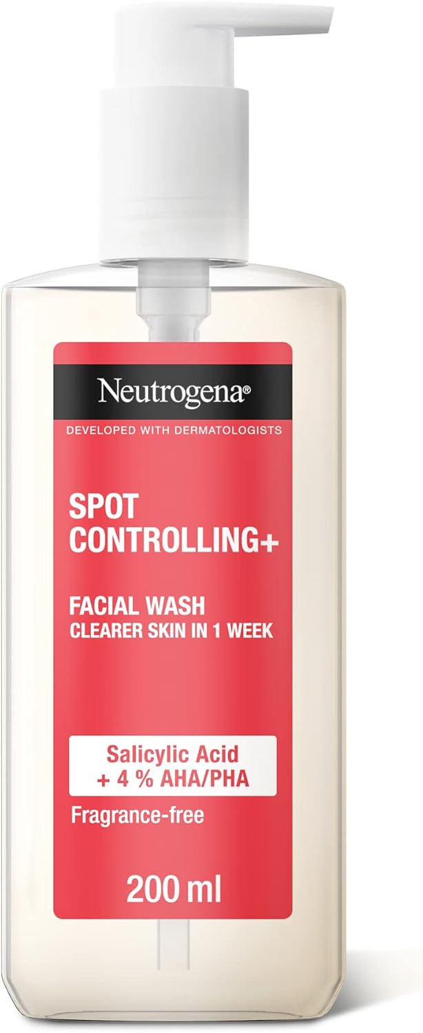 Neutrogena Facial Wash Spot Controlling+, Clearer Skin In 1 Week, 200ml