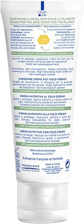 Mustela Baby Nourishing Face Cream, Moisturizer for Dry Skin - with Natural Avocado, Cold Cream & Beeswax-40ml