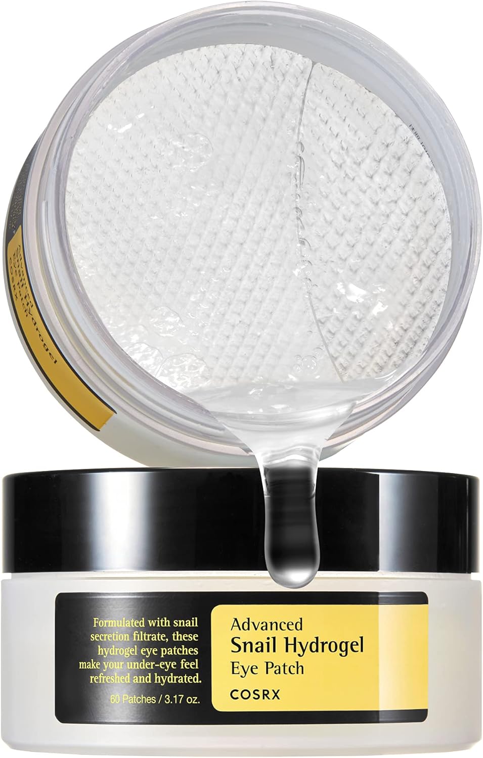 COSRX Advanced Snail Hydrogel Eye Patch 60 Patches (3.17 oz) | Gel Serum Mask | Undereye Treament, Fine Lined, Puffy Eyes, Revitalize, Refresh, Hydrate | Paraben free, Phthalates free, Korean Skincare