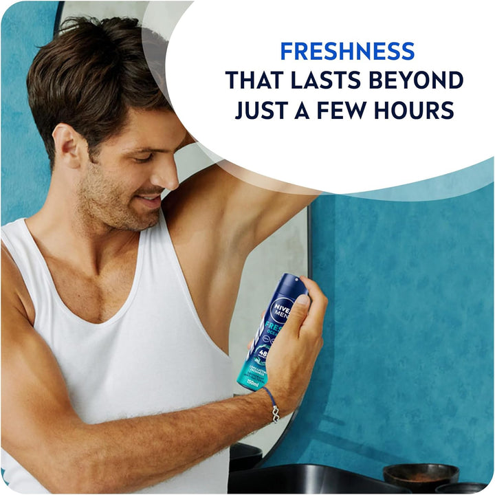 MEN Deodorant Spray for Men, Fresh Ocean Aqua Scent, 150ml