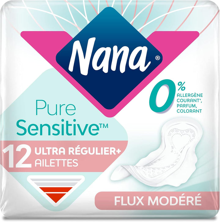 Nana PureSensitive Ultra Normal Plus Sanitary Towels with Wings - Pack of 4
